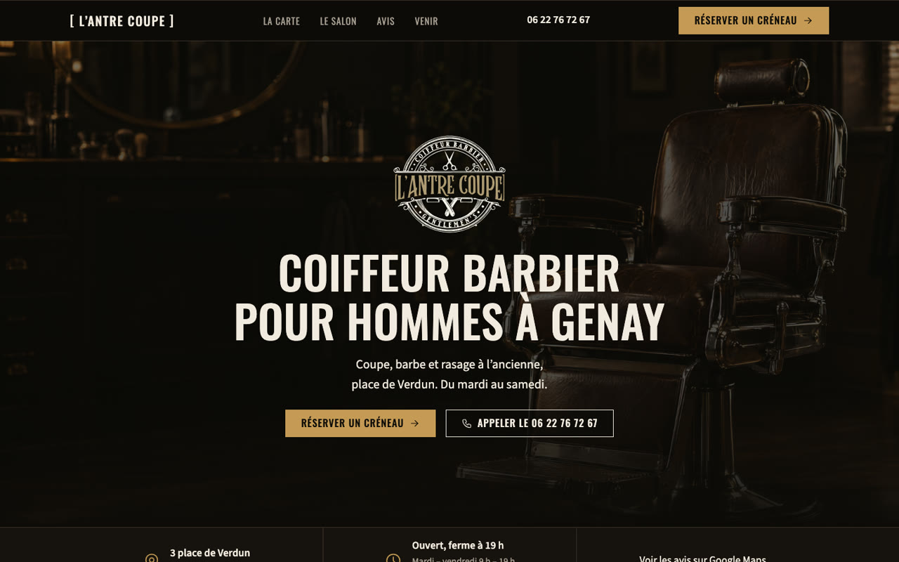 Site de L'Antre-Coupe, salon de coiffure à Genay